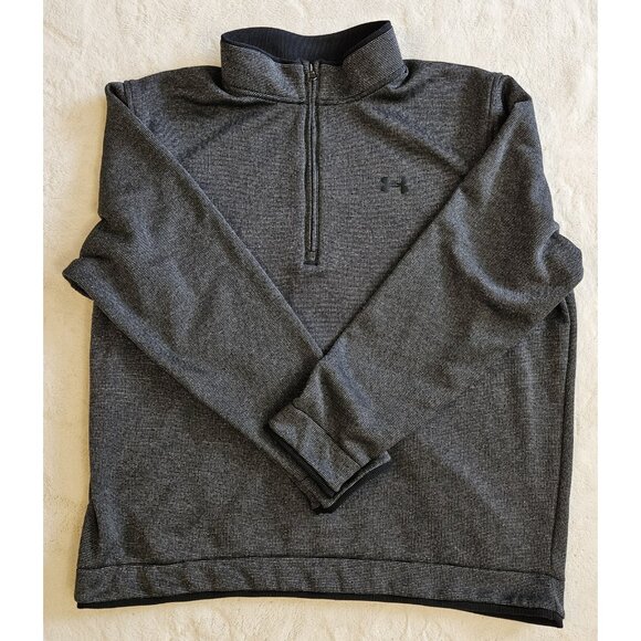 Under Armour 1/4 Zip Fleece Golf Sweater Men's 2XL Charcoal gray - Picture 2 of 11